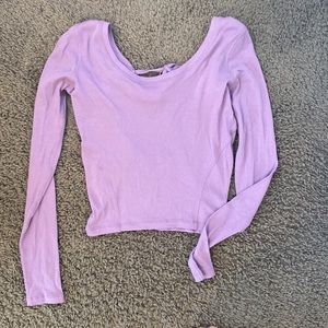 lululemon open back ribbed long sleeve tee